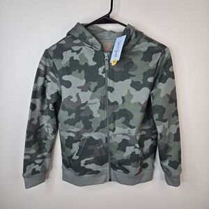 Nwt Cat & Jack Green Camo Hoodie SIZE 8